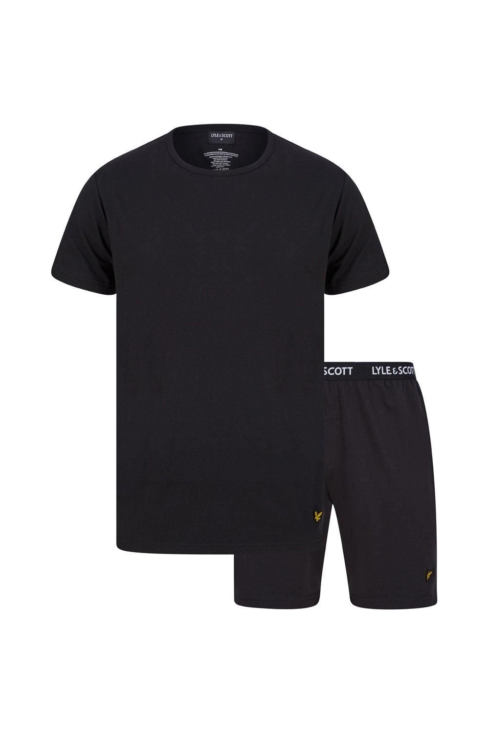 Lyle & Scott Lyle & Scott Men's Charlie Lounge Shorts & T-Shirt Set Black - 2