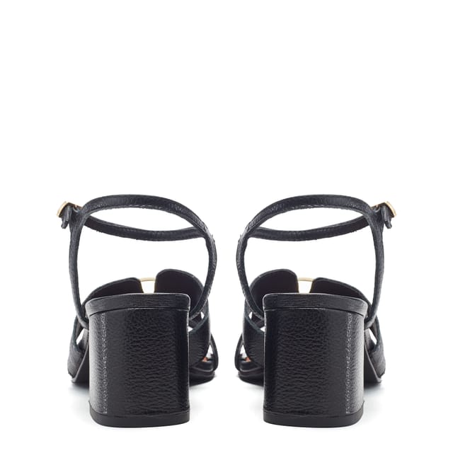 Moda in Pelle Moda In Pelle Women's 'Myana' Leather Heeled Sandals in Black - 3