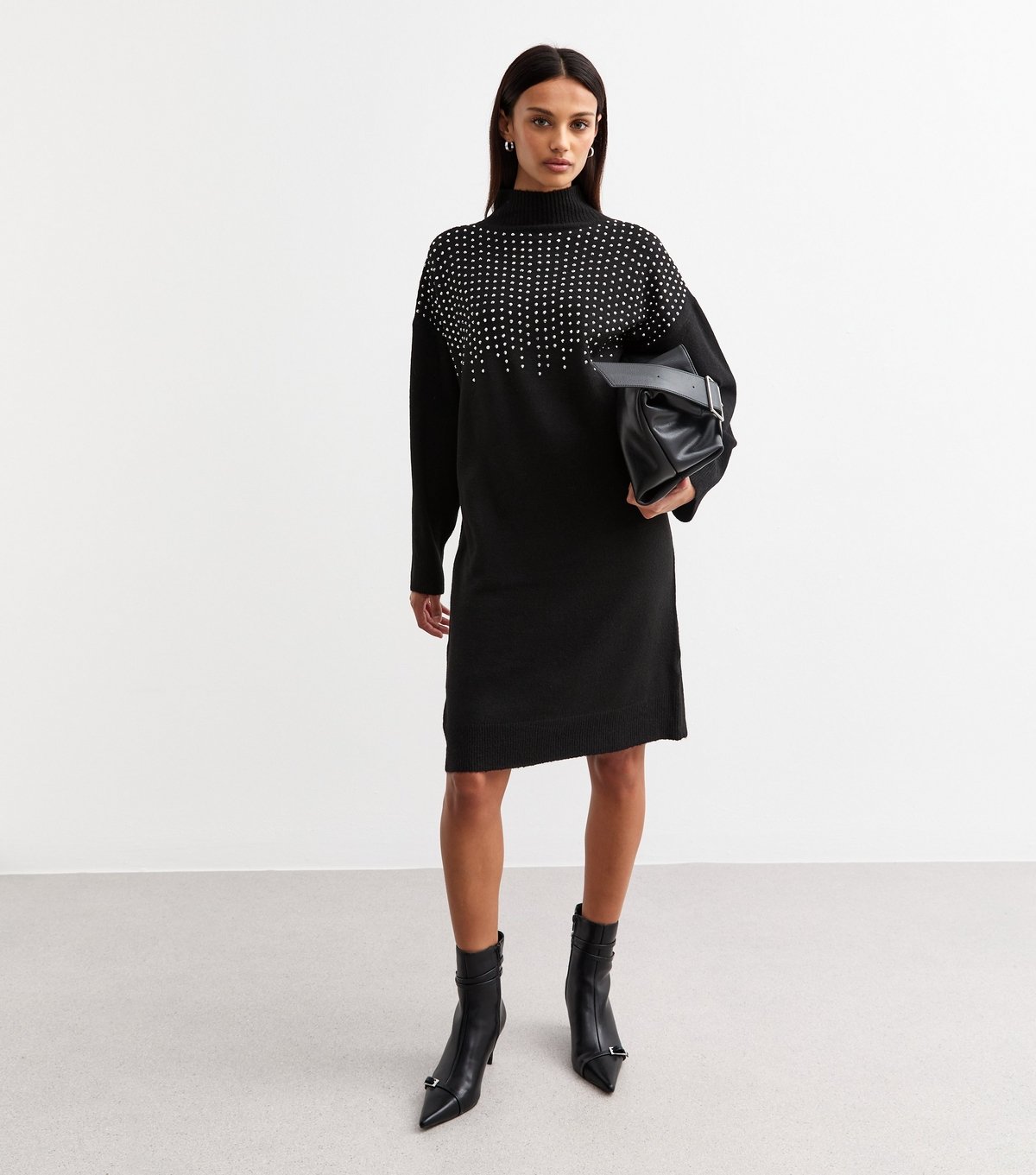 Sunshine Soul Women's Black Studded Jumper Dress Sunshine Soul New Look - 3