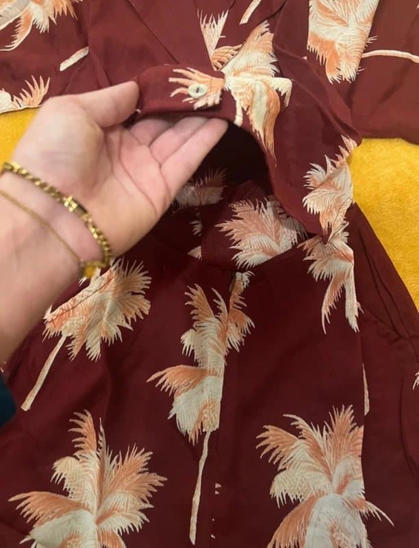 ASOS ASOS design palm tree 2 in 1 shirt and shorts Playsuit