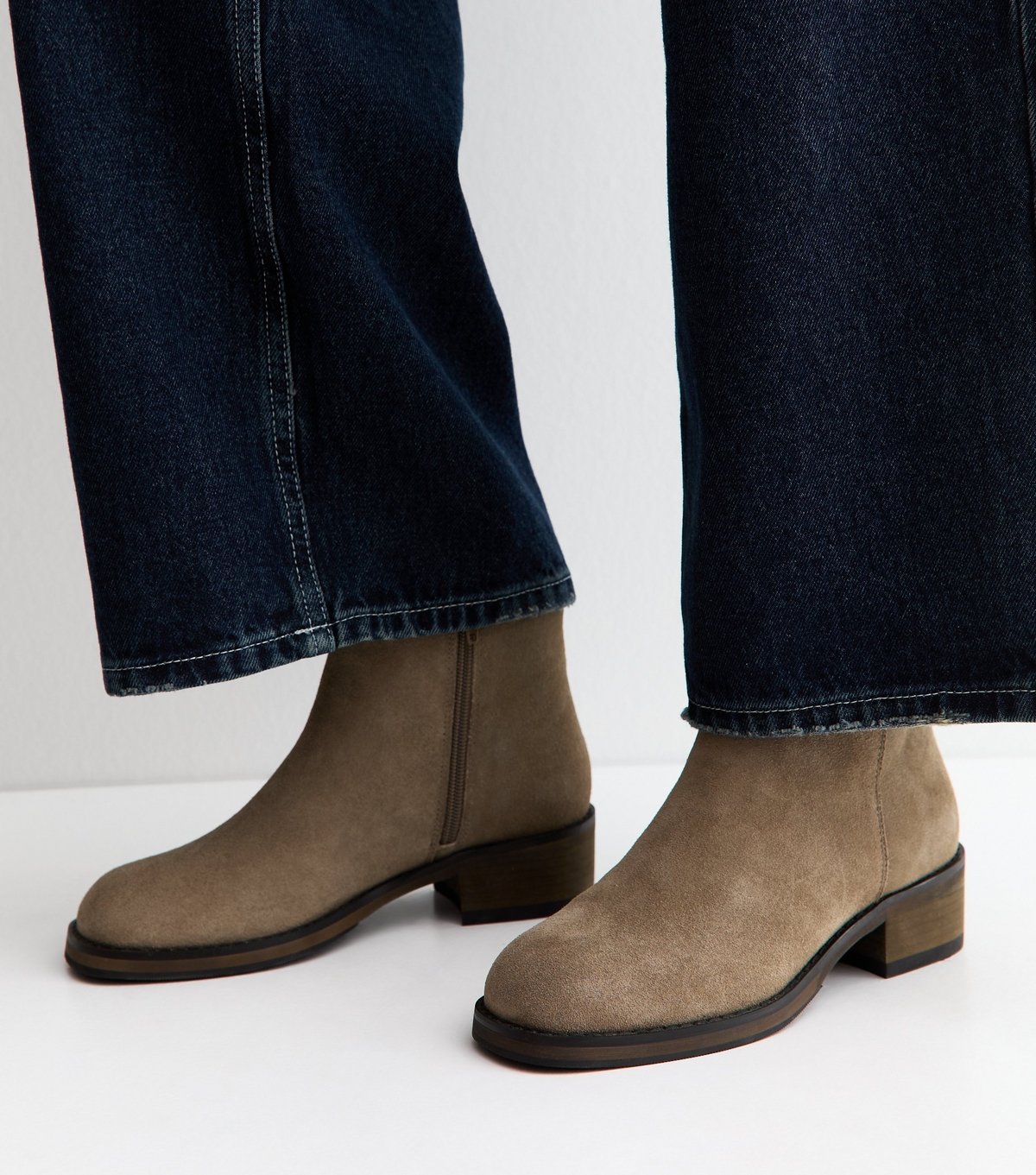 New Look Women's Premium Real Leather Light Brown Ankle Boots New Look - 2