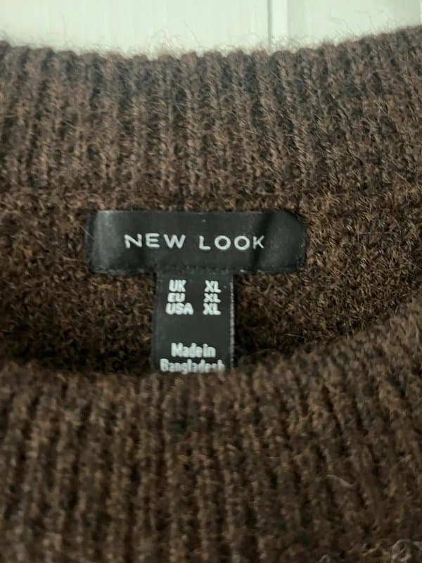New Look New Look Brown Argyle Jumper Size XL