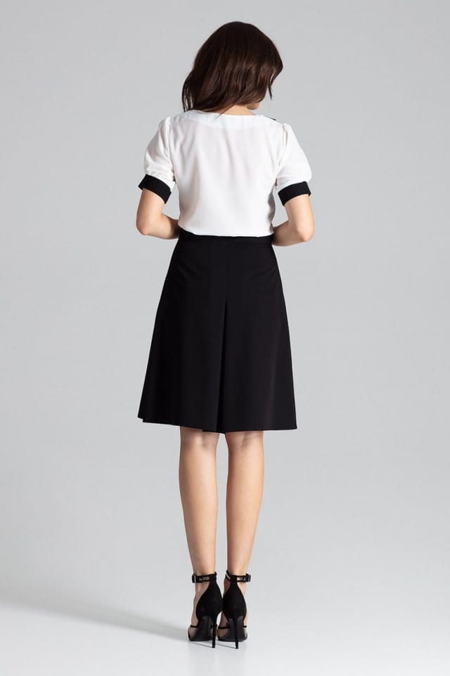 Love Lace Love Lace Women's Delicate Collared Short Sleeve Blouse in White - 3