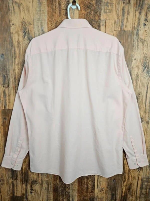 Hugo Boss Hugo Boss Slim Fit Pink Cotton Formal Shirt Mens 17 43 Large
