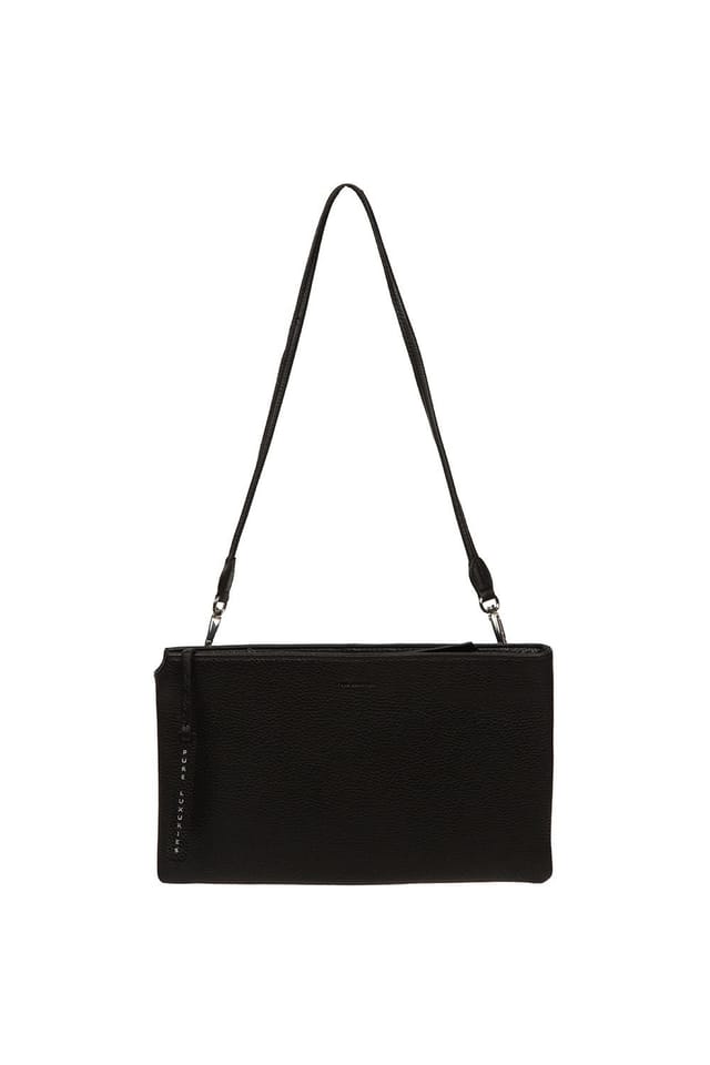 Pure Luxuries London Pure Luxuries London Women's 'Venetia' Leather Grab Clutch Bag in Black - 2