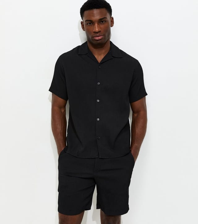 jack & jones Men's Regular Black Striped Drawstring Shorts Jack & Jones New Look - 2