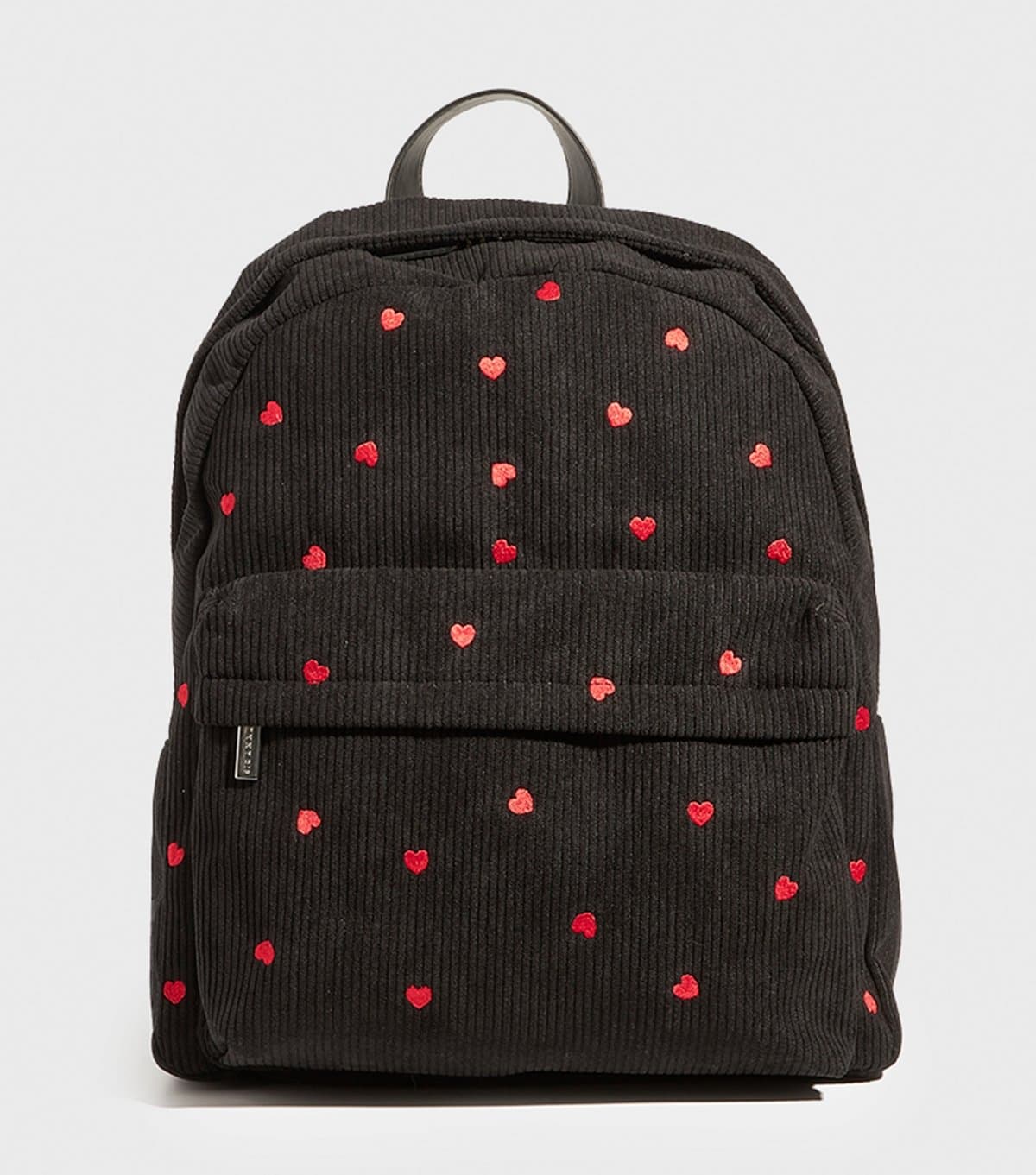 Skinnydip Black Heart Embroidered Corduroy Backpack Skinnydip New Look