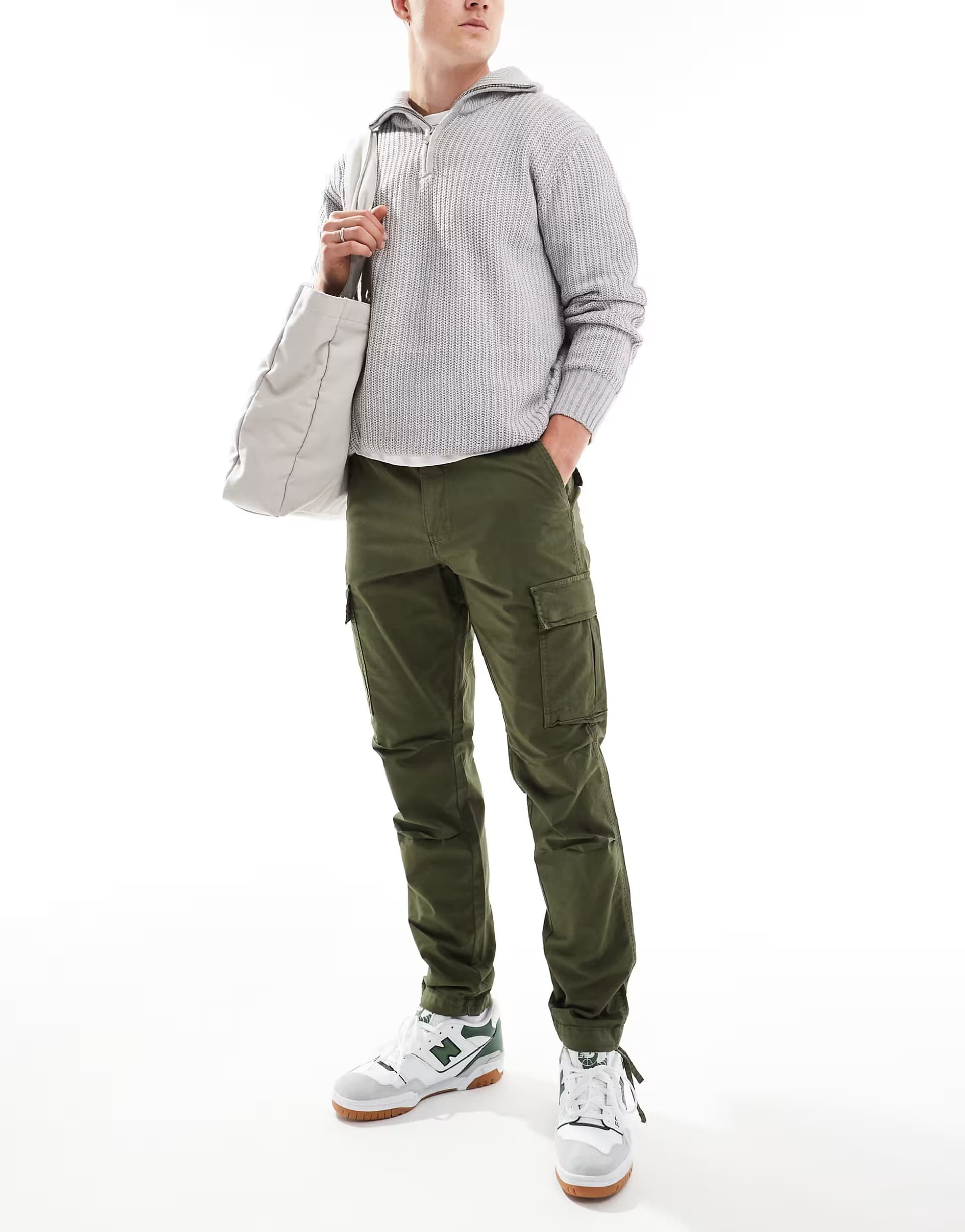 ASOS Jack & Jones Intelligence cargo trouser in khaki