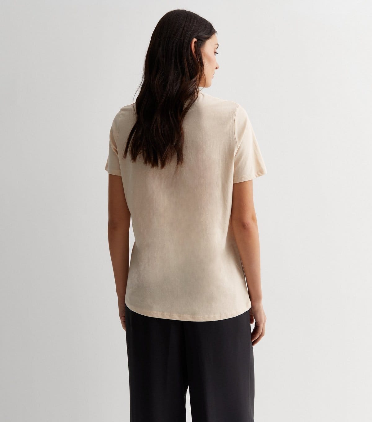 New Look Women's Cream Cotton Crew Neck T-Shirt New Look - 4