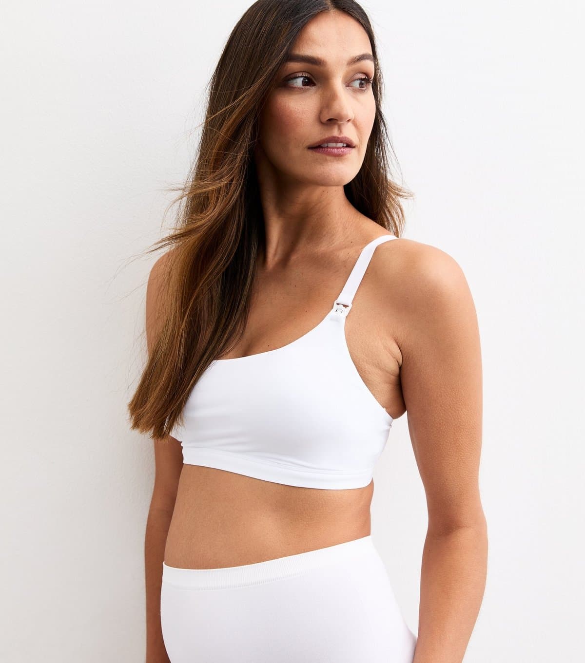 New Look Women's Maternity White Soft Smooth Nursing Bralette New Look