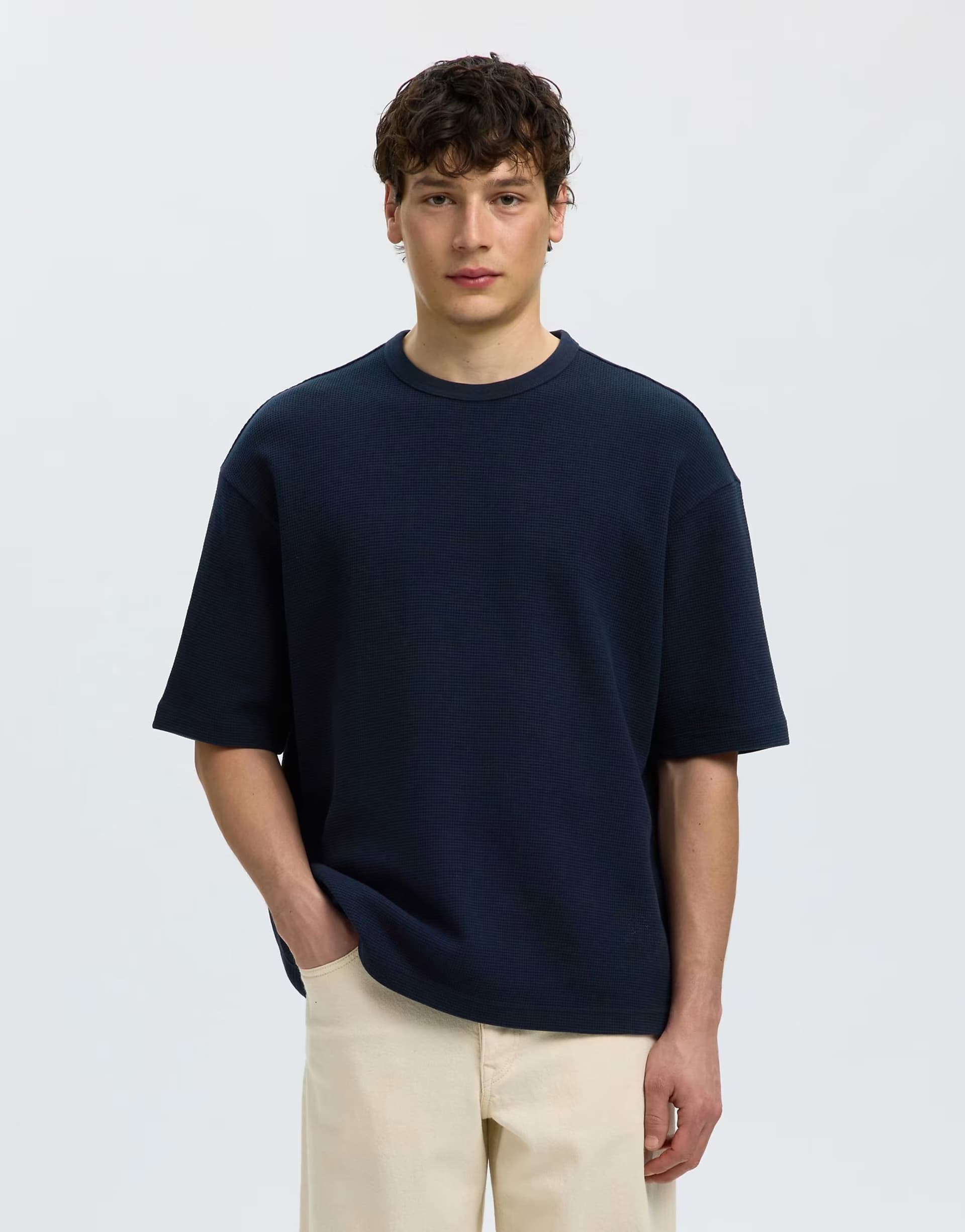 ASOS Selected T-shirt in sky captain