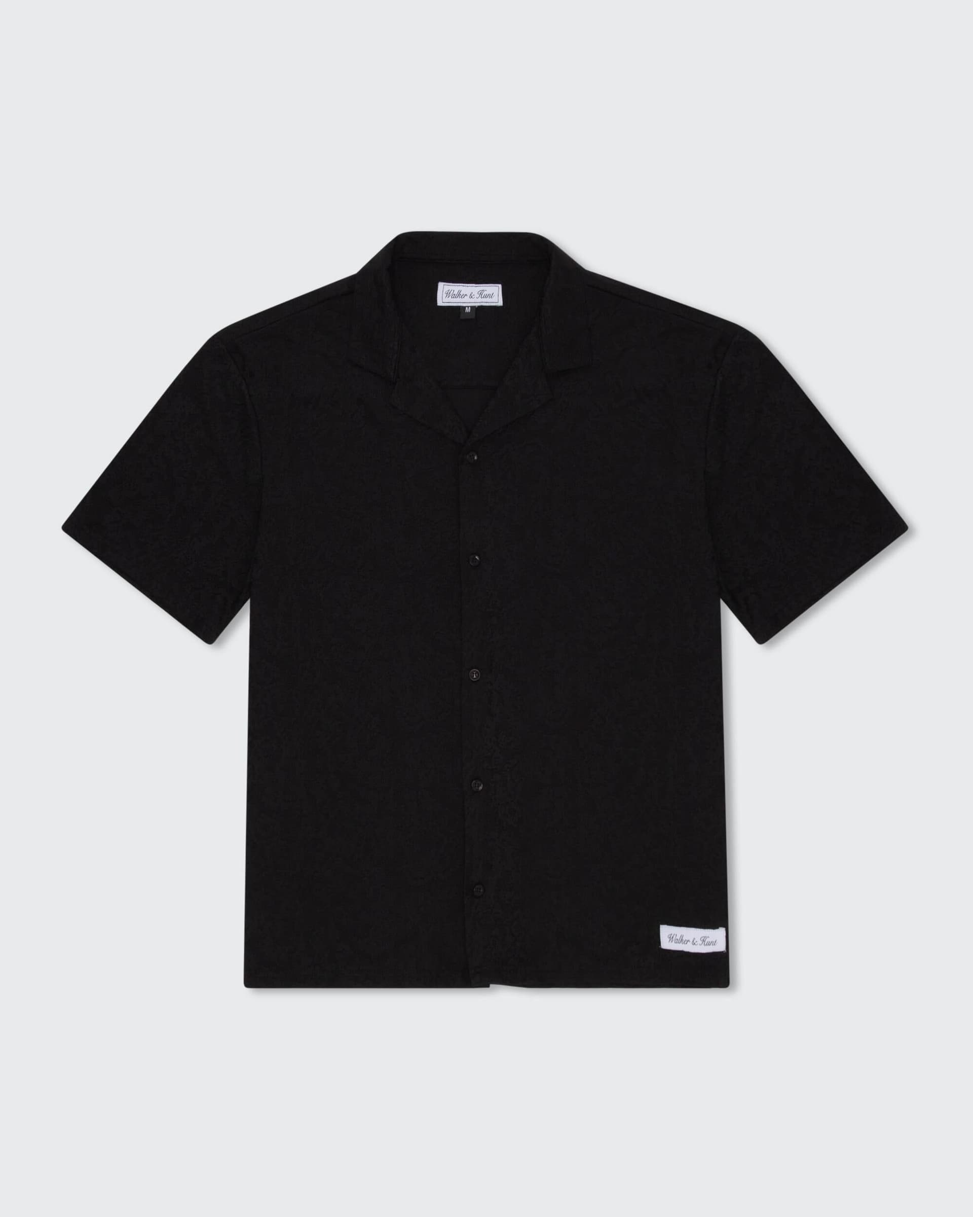Walker & Hunt Walker & Hunt Men's Oversized 'Serenity' Shirt in Black