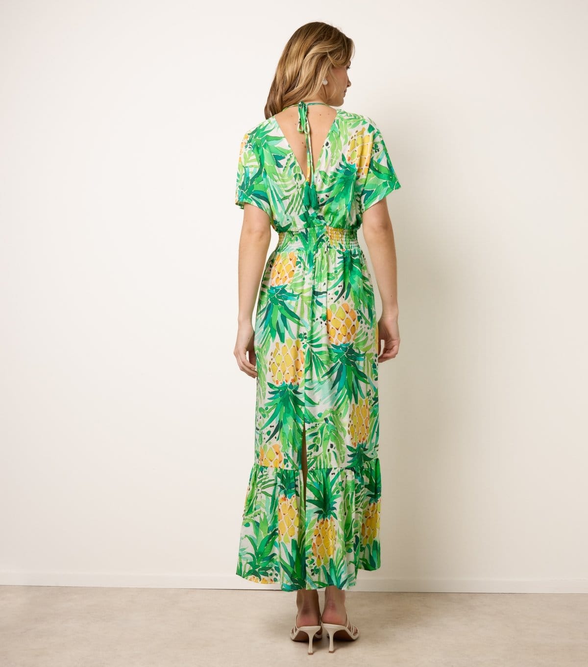 Blue Vanilla Women's Green Pineapple Print Midi Dress Blue Vanilla New Look - 4