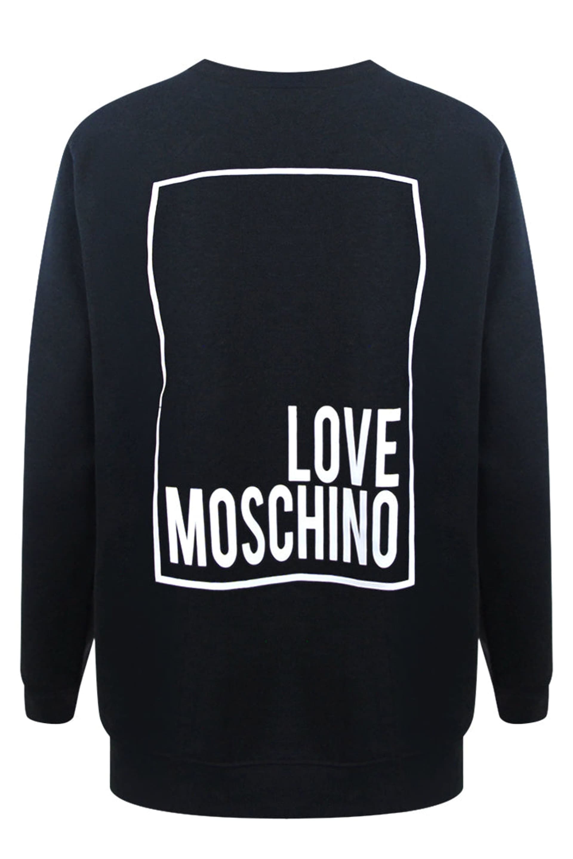 Love Moschino Love Moschino Women's Long Sleeve Crew Neck Sweater in Black