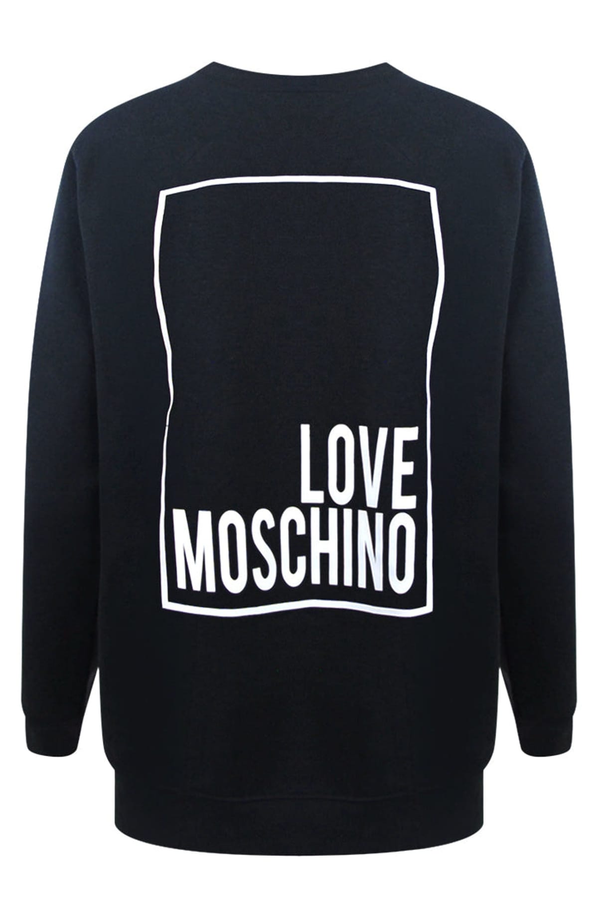 Love Moschino Love Moschino Women's Long Sleeve Crew Neck Sweater in Black - 1