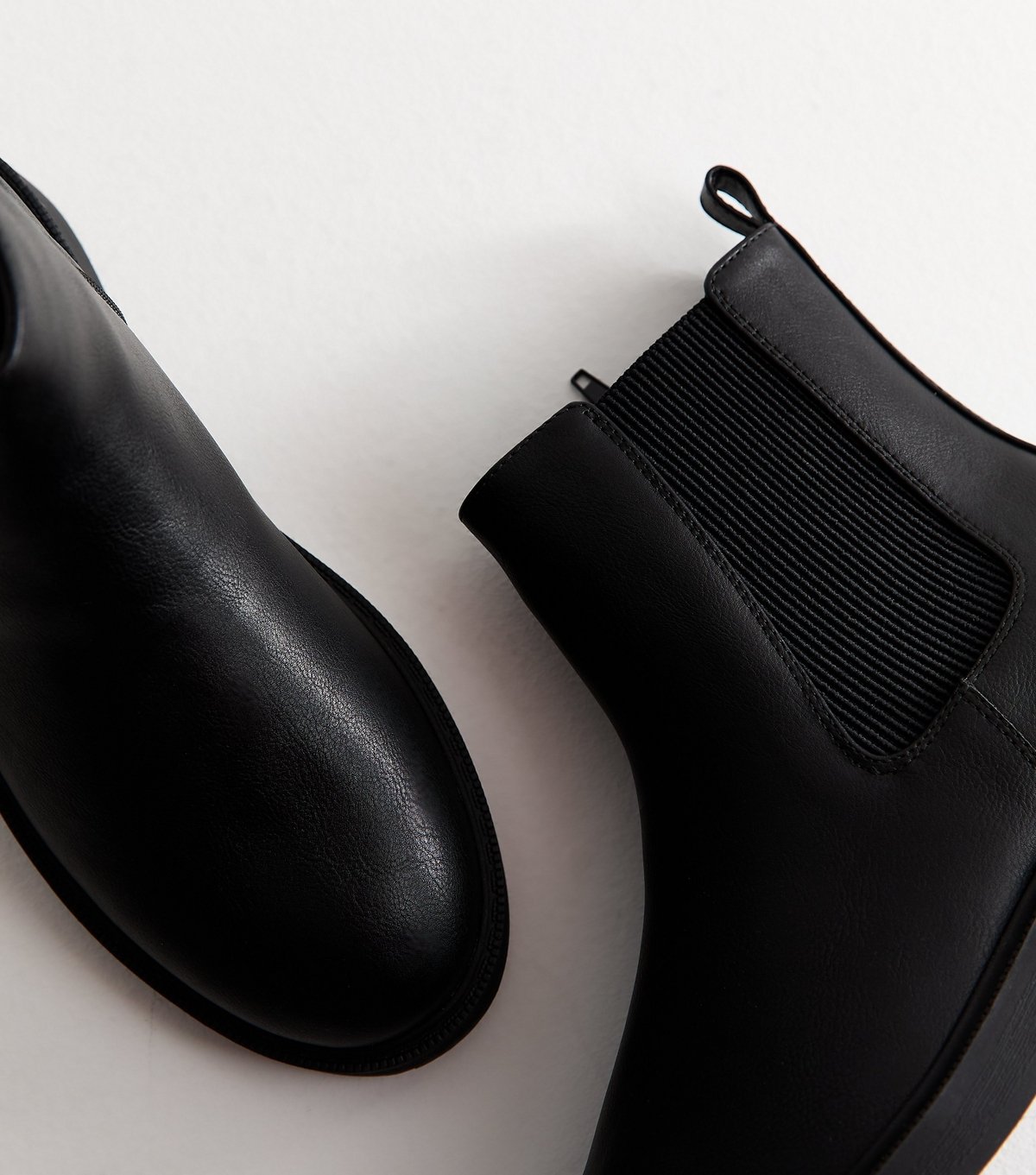 New Look Women's Extra Wide Fit Black Faux Leather Chelsea Ankle Boots Vegan New Look - 3