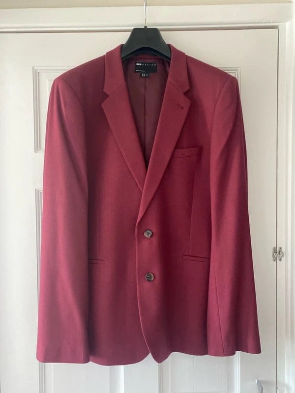 ASOS Design ASOS Design Burgundy Suit Jacket 42” Long - 1