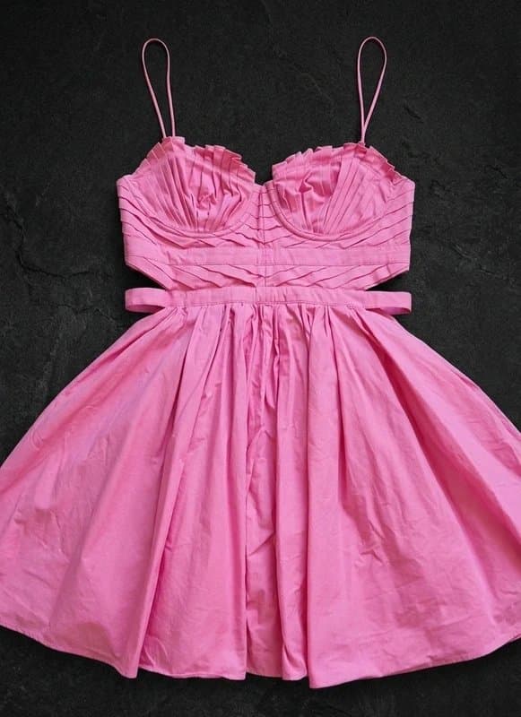 ASOS ASOS Pink Pleated Bust Corset Dress