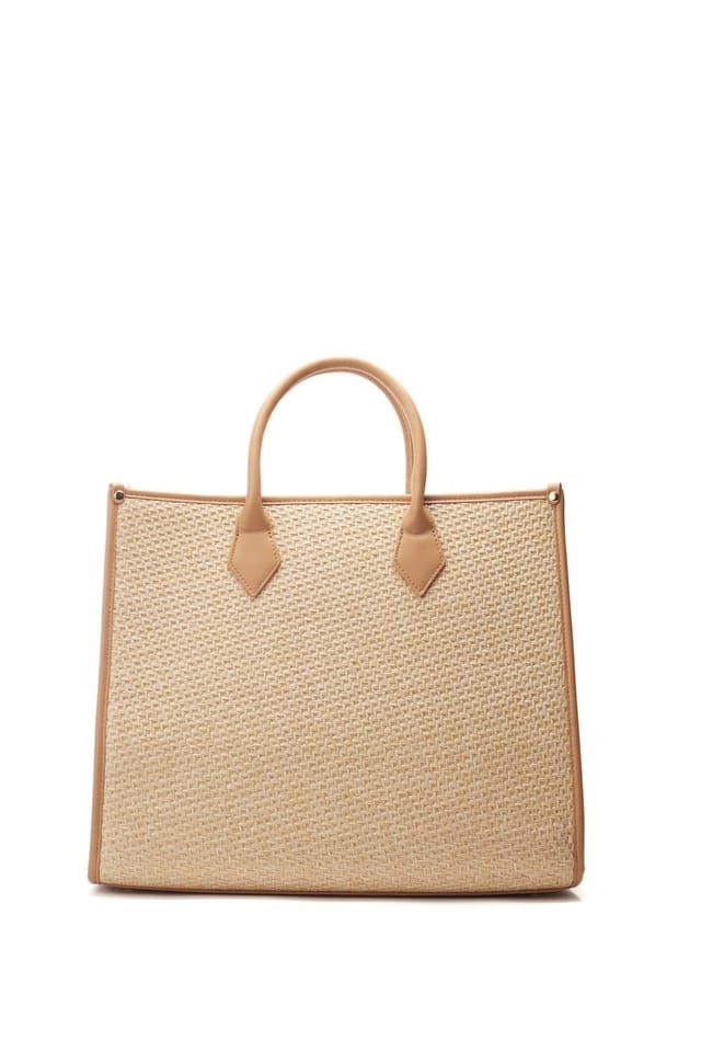 Moda in Pelle Moda In Pelle Women's 'Slyvie Bag' Raffia Shoulder Bag in Natural - 3