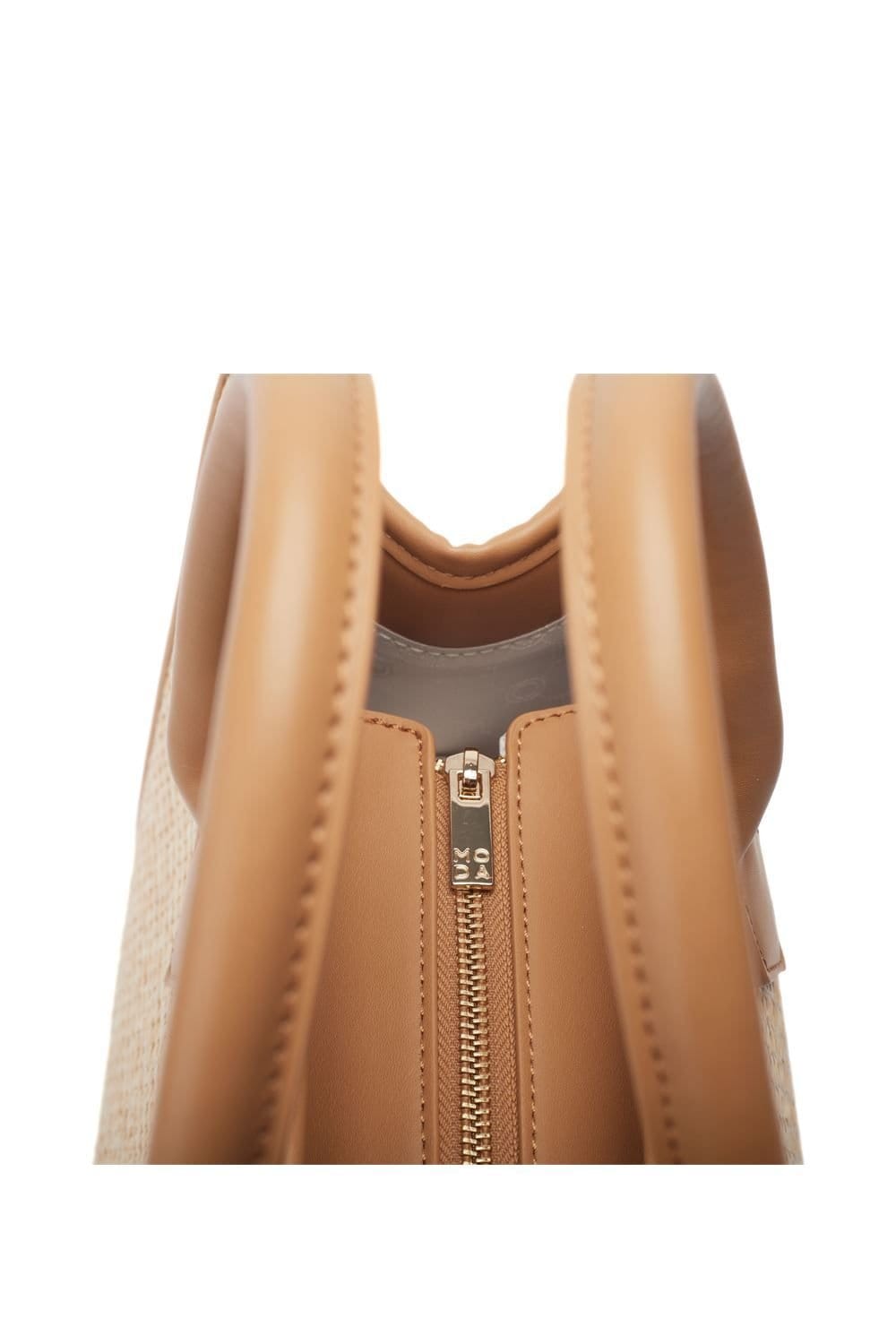 Moda in Pelle Moda In Pelle Women's 'Slyvie Bag' Raffia Shoulder Bag in Natural - 4