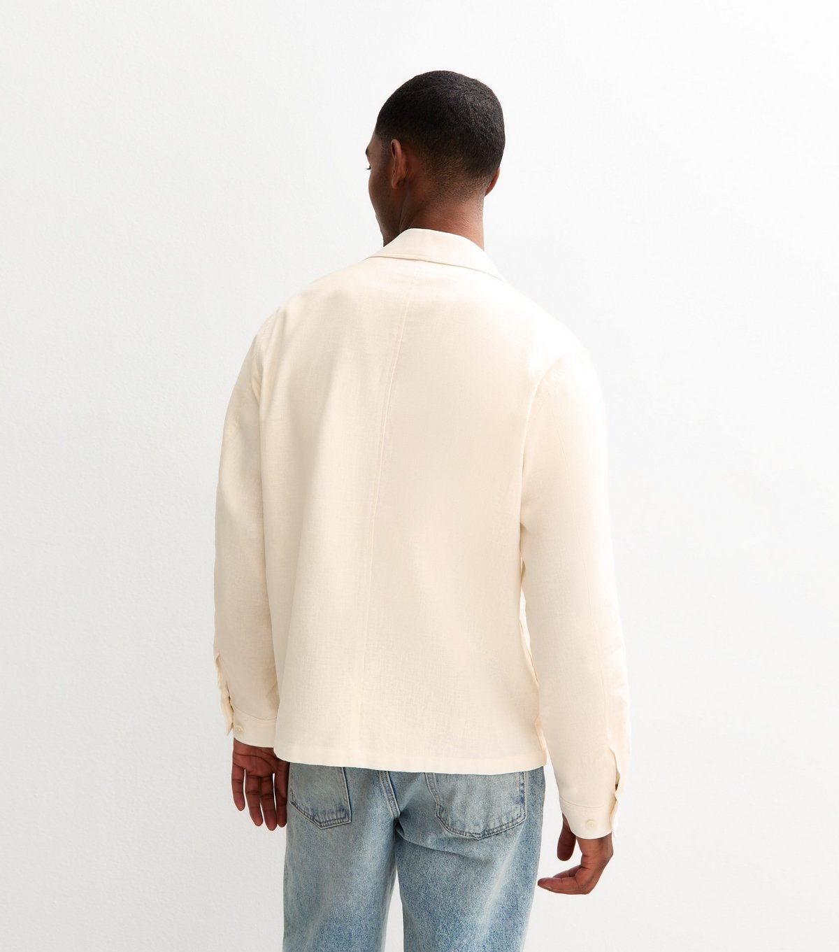 jack & jones Men's White Regular Overshirt Blazer Jack & Jones New Look - 4