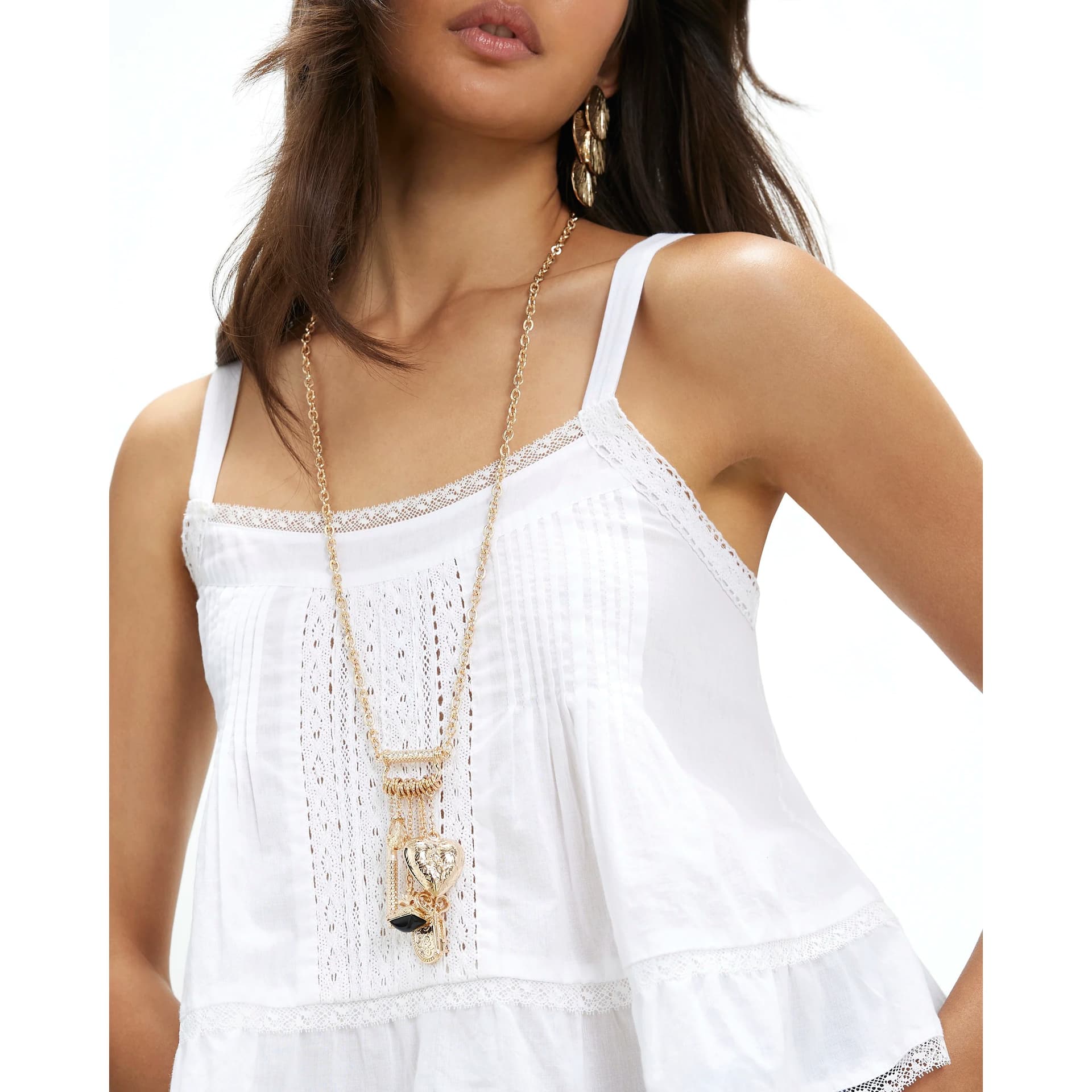 River Island River Island Womens Gold Vintage Charm Trinket Necklace