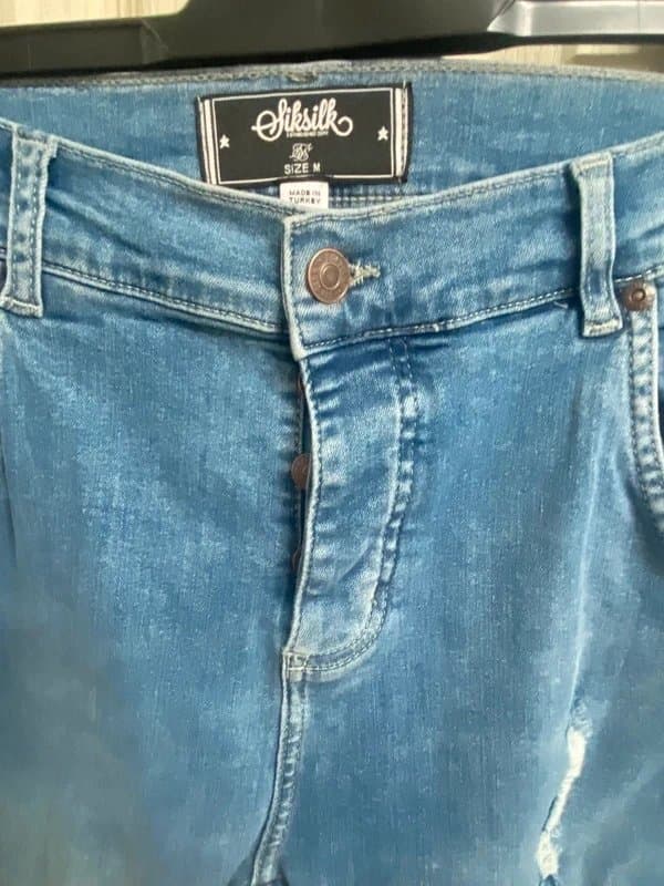 SikSilk Siksilk Distressed Skinny Jeans -Size M )bb)