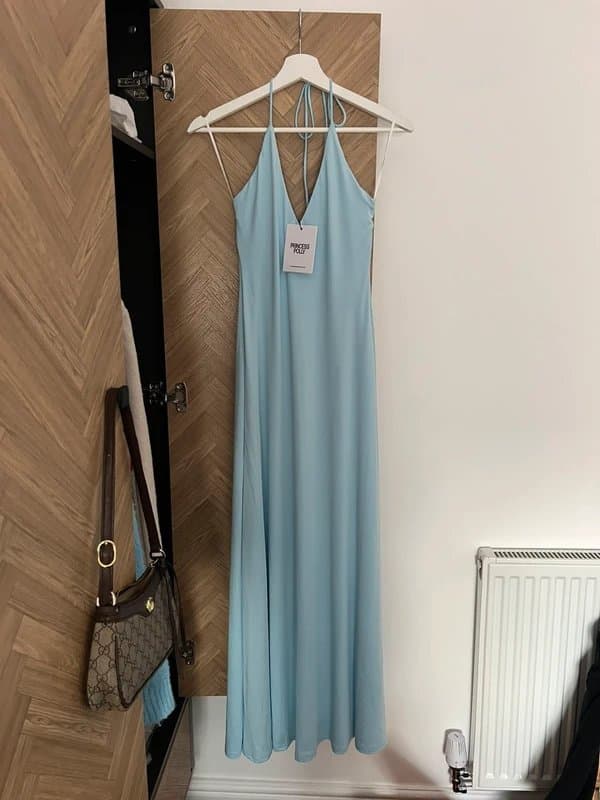 Princess Polly Princess Polly palmas halter maxi dress baby blue