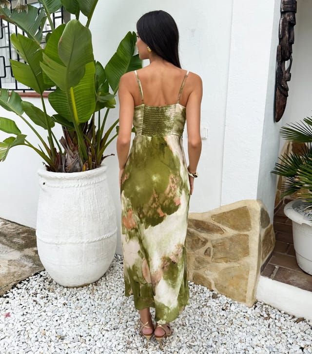 AX Paris Women's Green Printed Cowl Neck Midi Dress AX Paris New Look - 3