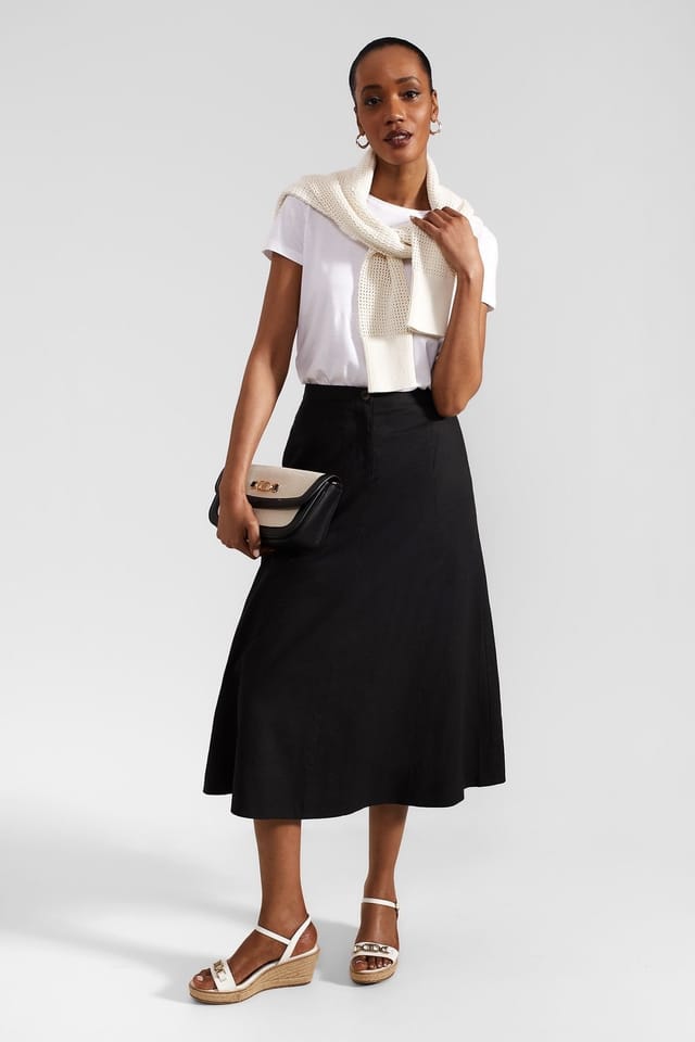 Hobbs London Hobbs London Women's Lina Midi Skirt in Black - 3