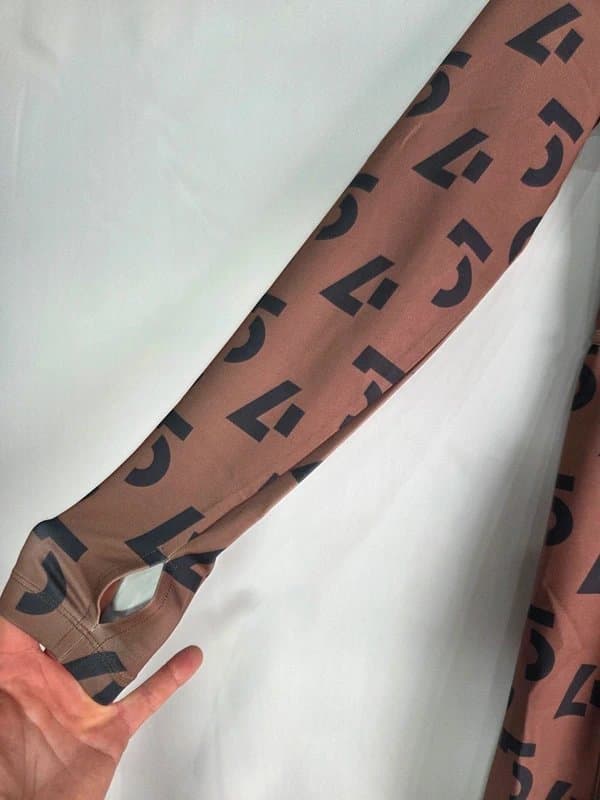 ASOS ASOS 4505 Brown Printed Long Sleeve Playsuit Unitard BNWT UK14