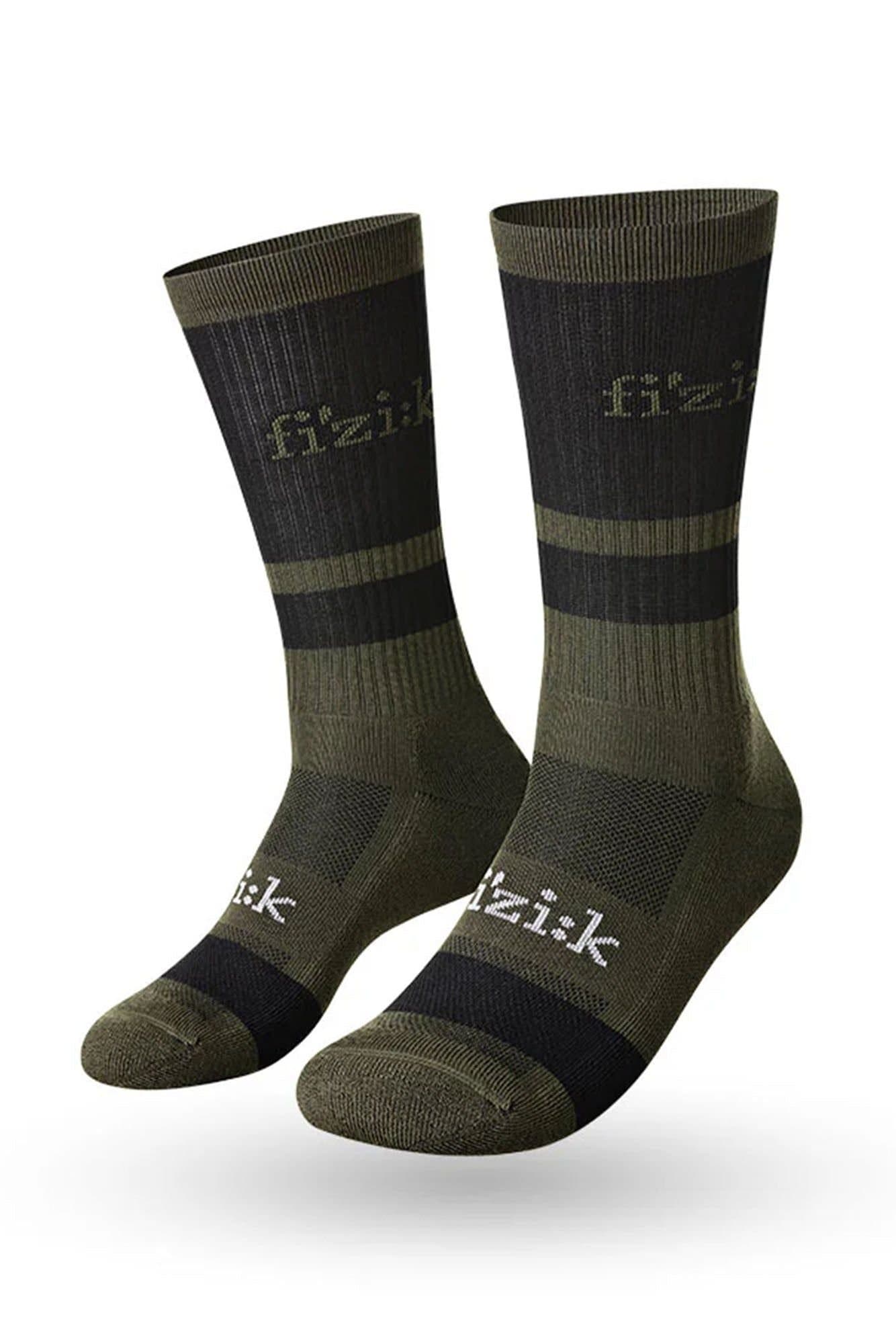 Bad Zebedee Bad Zebedee Men's Fizik Off-Road Cycling Socks in Dark Green