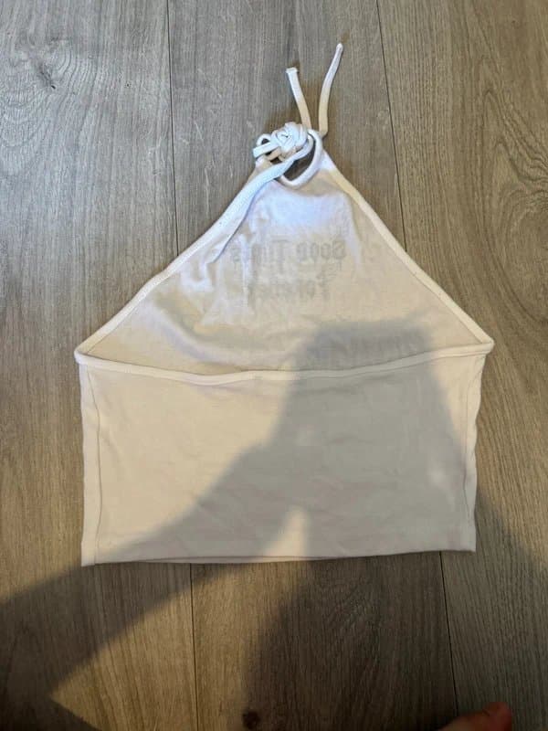 Bershka Graphic halter top