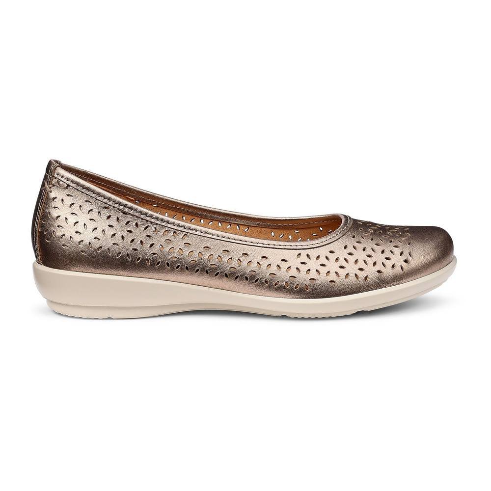 Hotter Hotter Women's Wide Fit 'Livvy II' Ballet Pumps in Rose Gold - 2