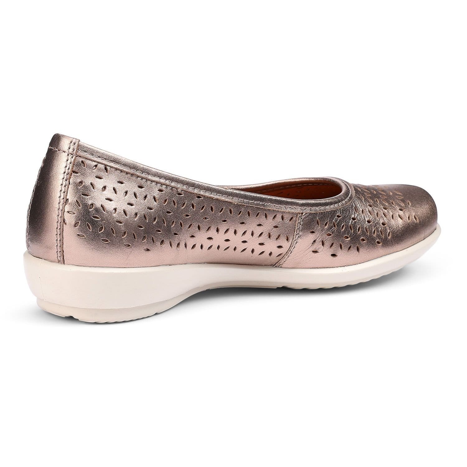 Hotter Hotter Women's Wide Fit 'Livvy II' Ballet Pumps in Rose Gold - 4