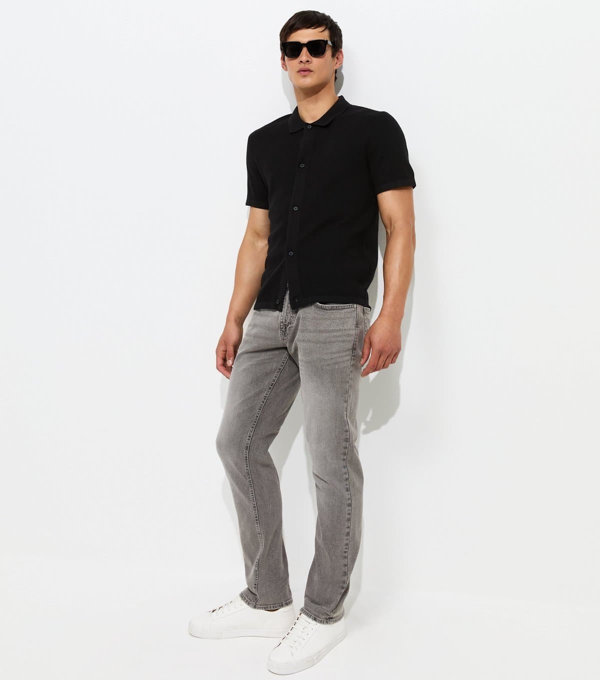 New Look New Look Light Grey Cotton Rich Slim Fit Jeans