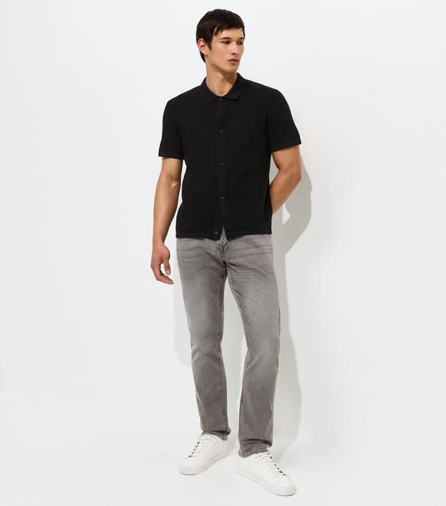New Look Men's Light Grey Cotton Rich Slim Fit Jeans New Look - 2