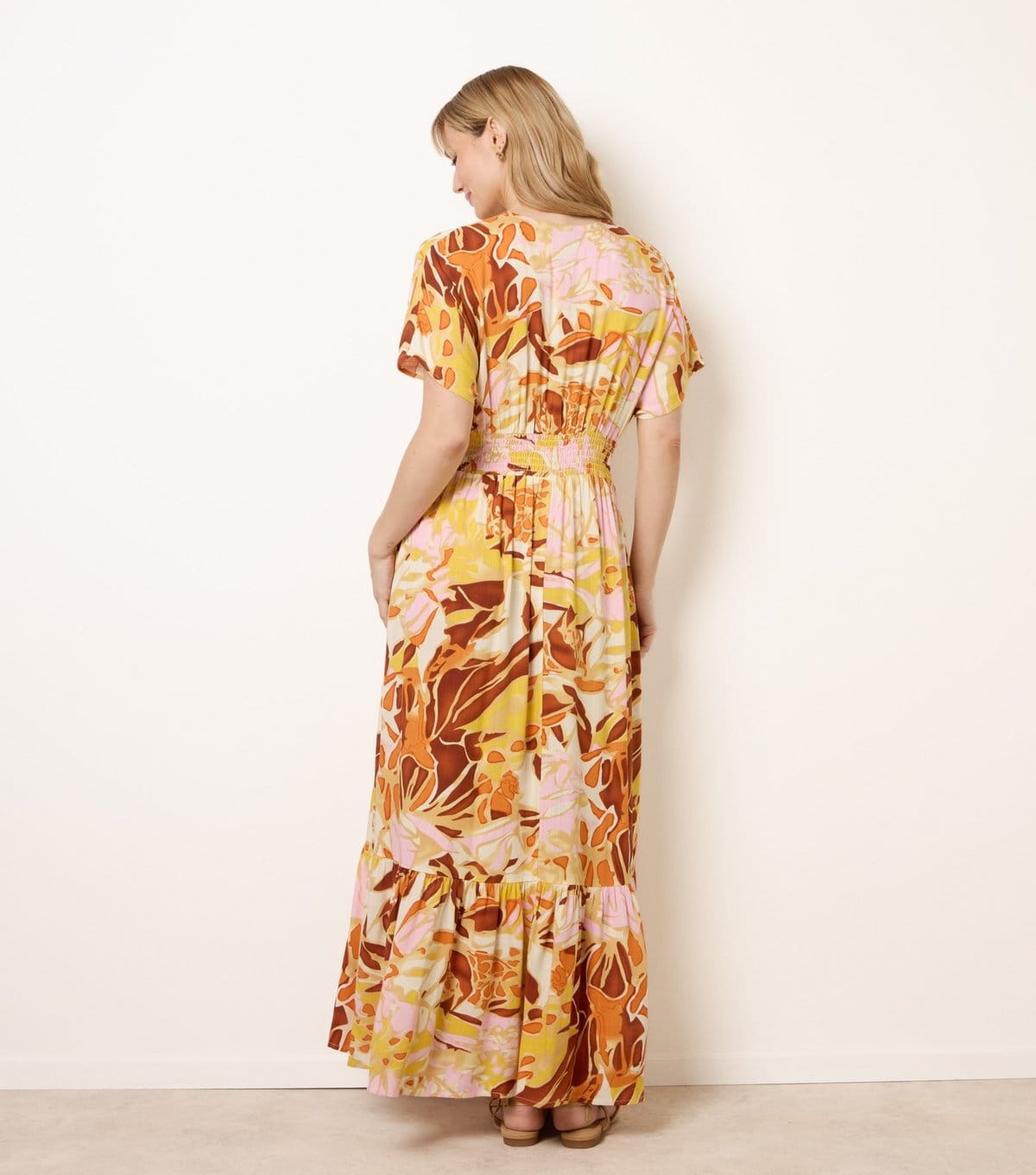 Blue Vanilla Women's Multicoloured Printed V-Neck Midi Dress Blue Vanilla New Look - 4