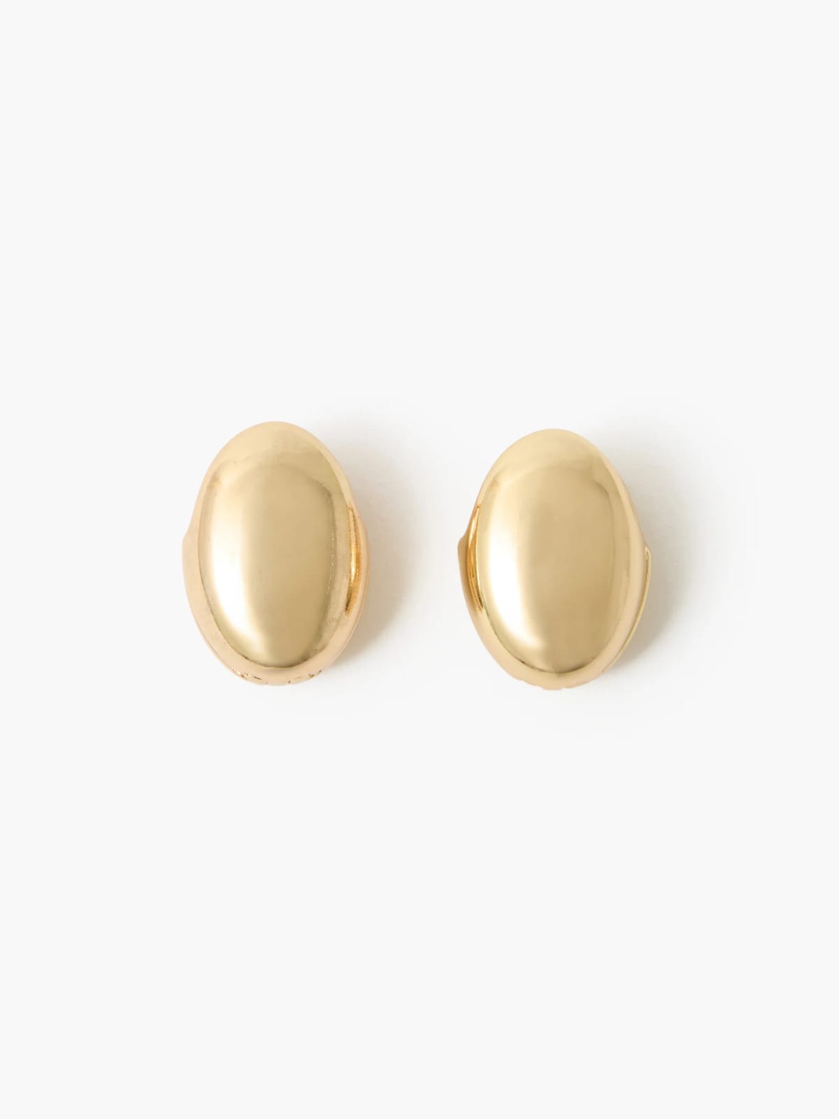 French Connection Double Sided Curved Dome Hoop Earrings Gold - 1