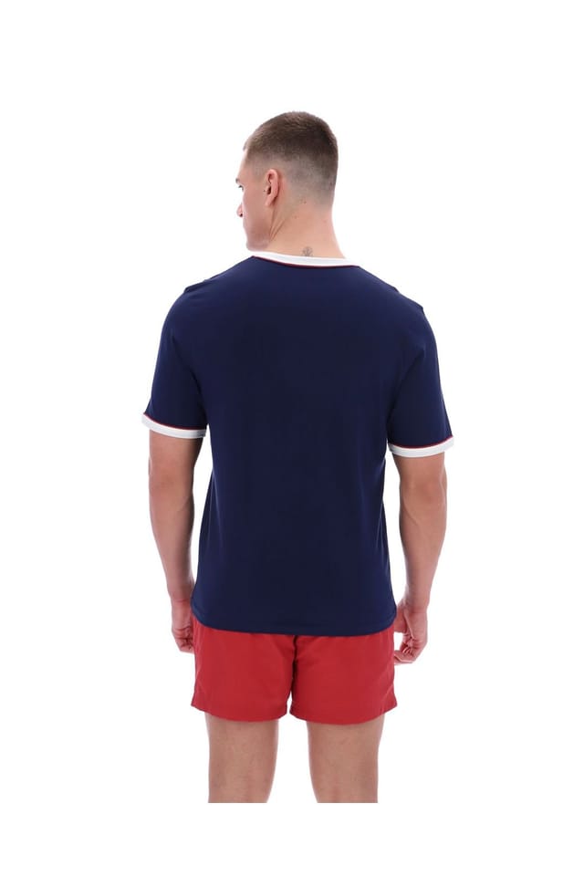Debenhams Debenhams Men's Rosario Tee With Terry Stripes Fila Navy/ Gardenia/Garnet in Navy - 2