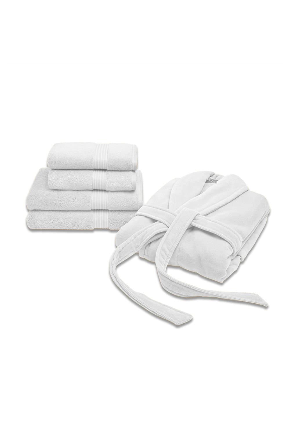 Christy Christy White Supima® Cotton Robe & Towel Gift Set