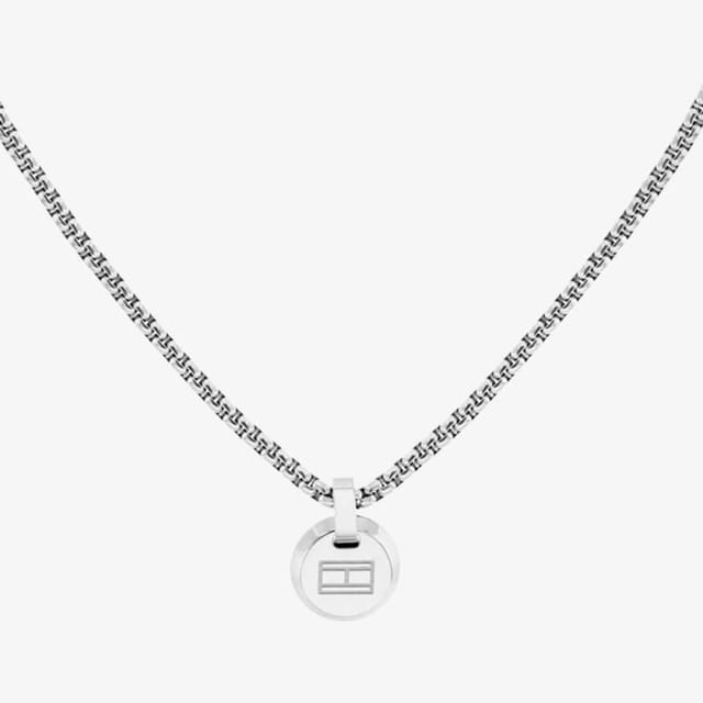 Tommy Hilfiger Tommy Hilfiger Women's Stainless Steel Disc Pendant Necklace 2780849 in Silver - 2