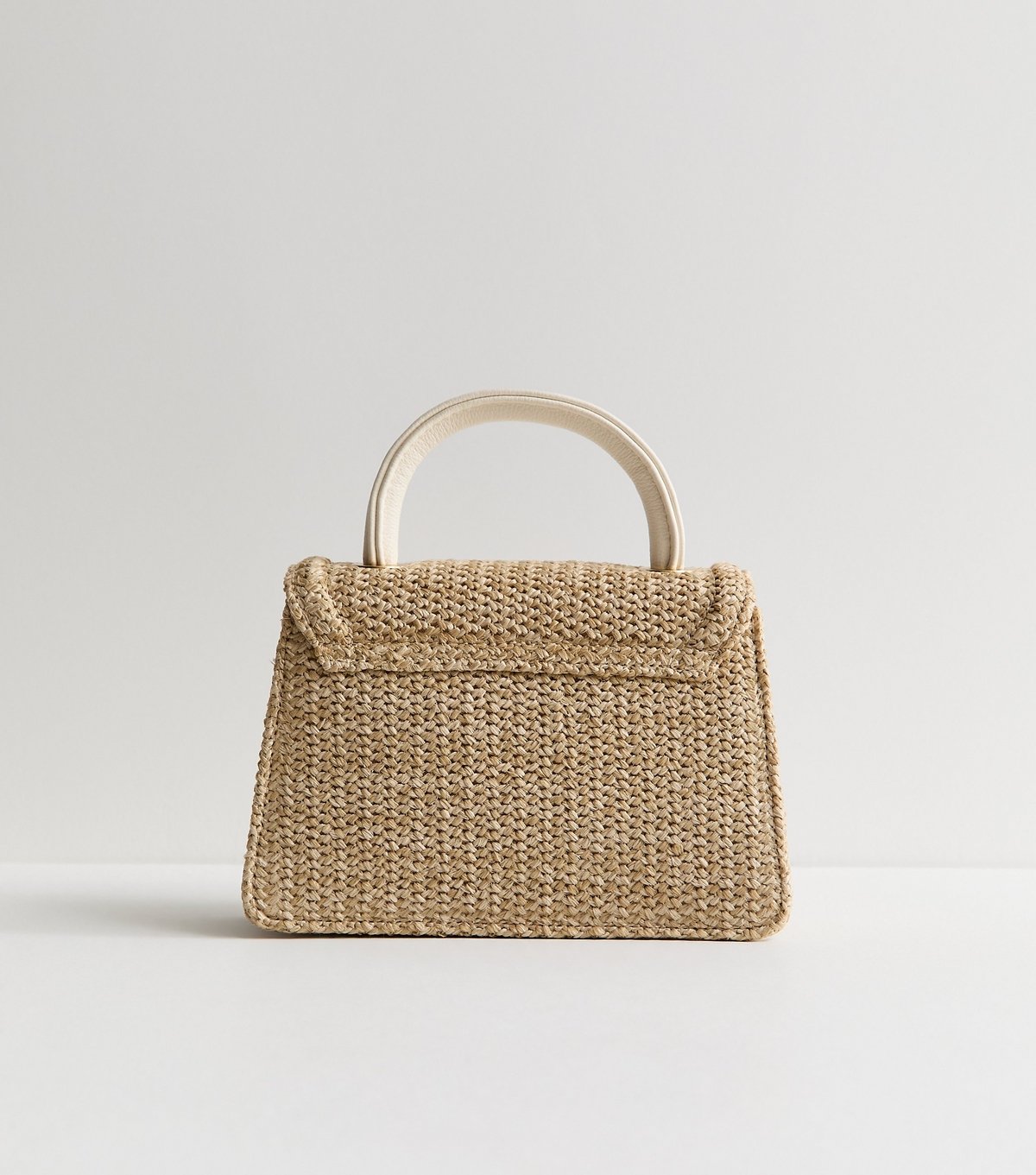 New Look Stone Woven Floral Corsage Top Handle Bag New Look - 4