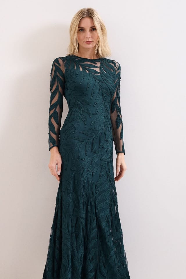 Phase Eight Phase Eight Women's Harleigh Maxi Dress in Bottle Green - 3