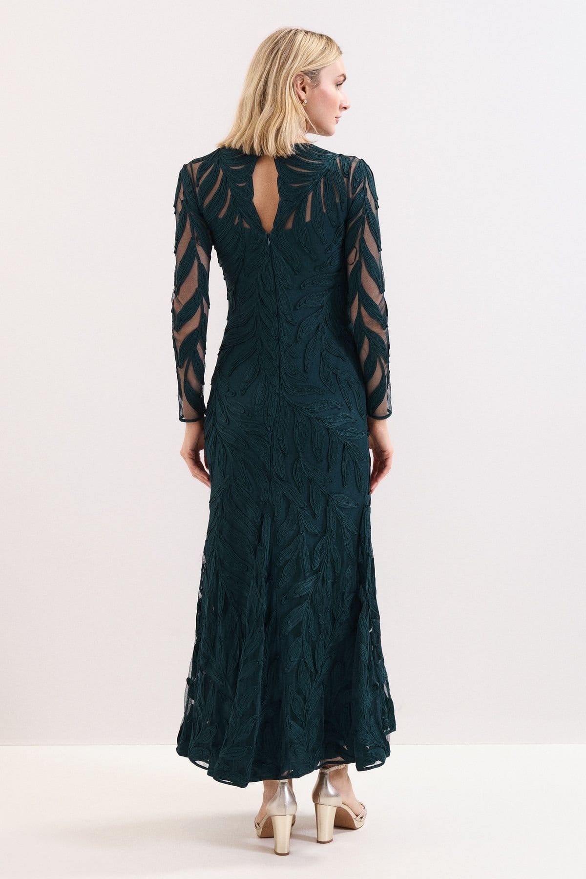 Phase Eight Phase Eight Women's Harleigh Maxi Dress in Bottle Green - 4