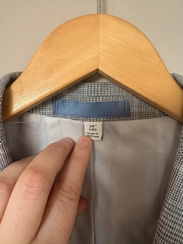 Marks & Spencer M&S Slim Fit Grey Check Blazer | Wedding Guest Suit Jacket | Old Money Style 34” Long BNWT - 1