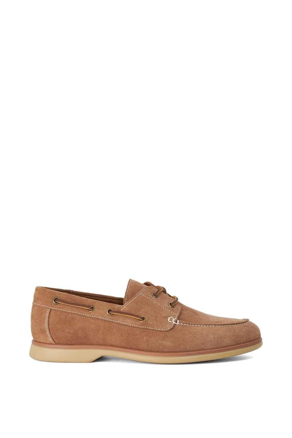 Dune London Dune London Men's 'Buoy' Suede Boat Shoes in Natural