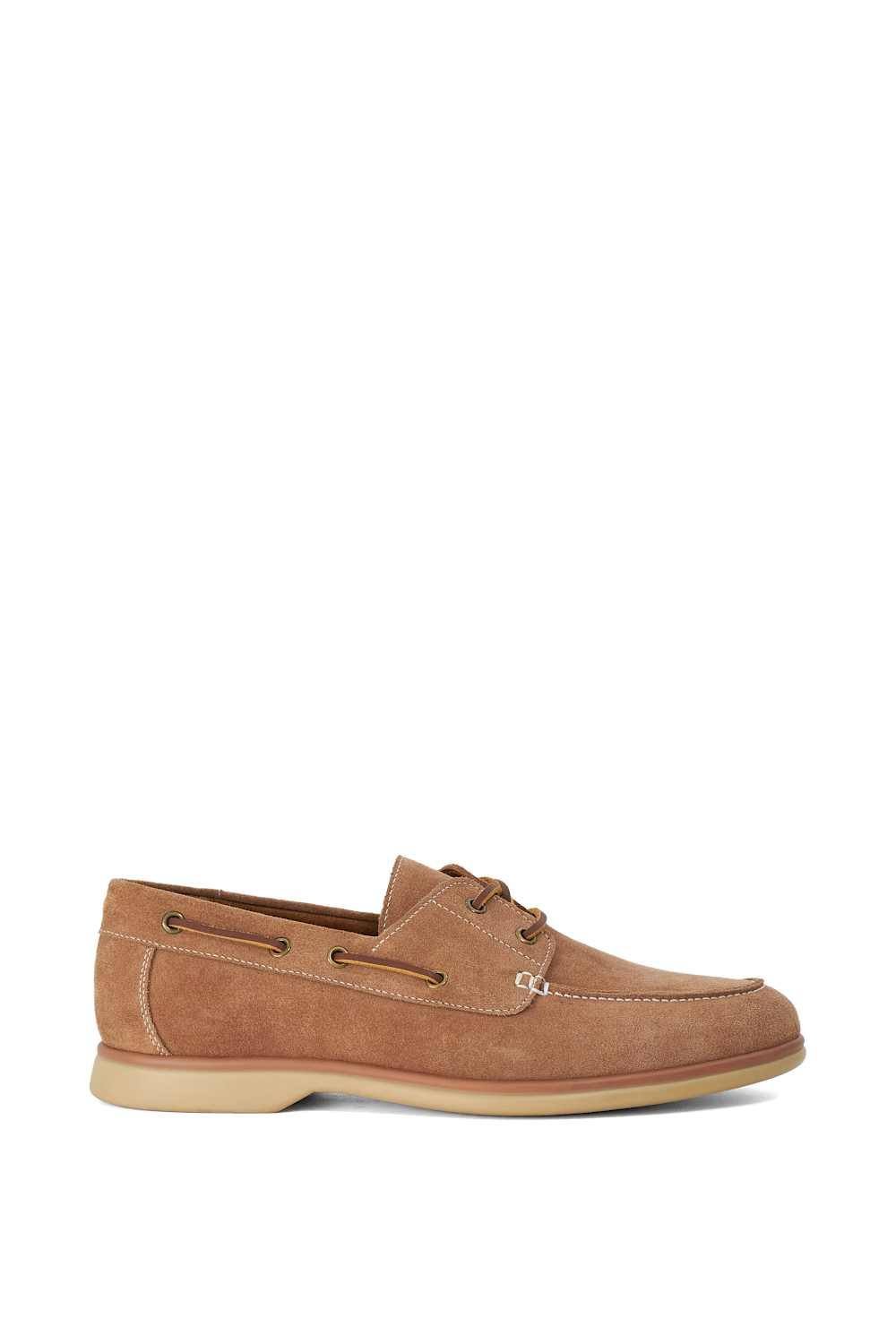Dune London Dune London Men's 'Buoy' Suede Boat Shoes in Natural - 4