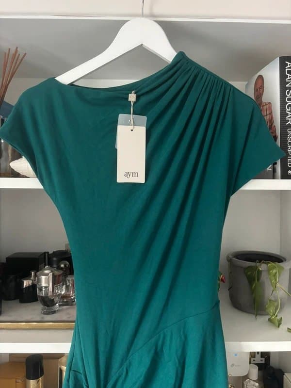 AYM aym Venus dress size medium pine green brand new with tags