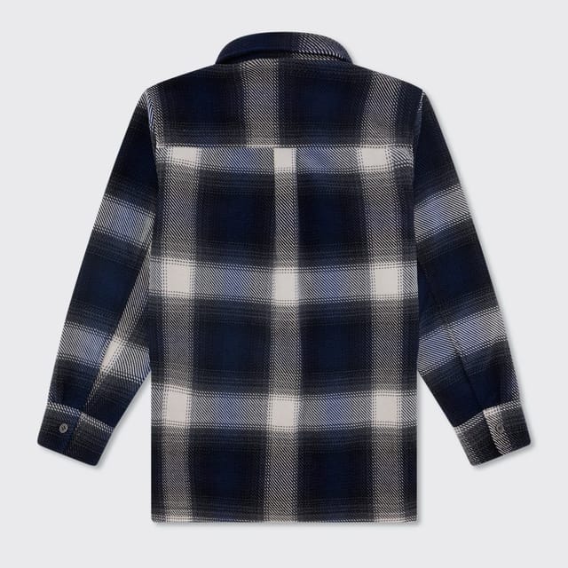 Walker & Hunt Walker & Hunt Men's Mercer Flannel Shirt in Navy - 2